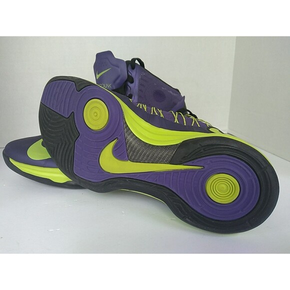 Nike Hyperdunk Basketball Shoes High‎ Top Purple Green Sneakers - Picture 6 of 6